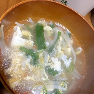 ミックス野菜で卵スープ